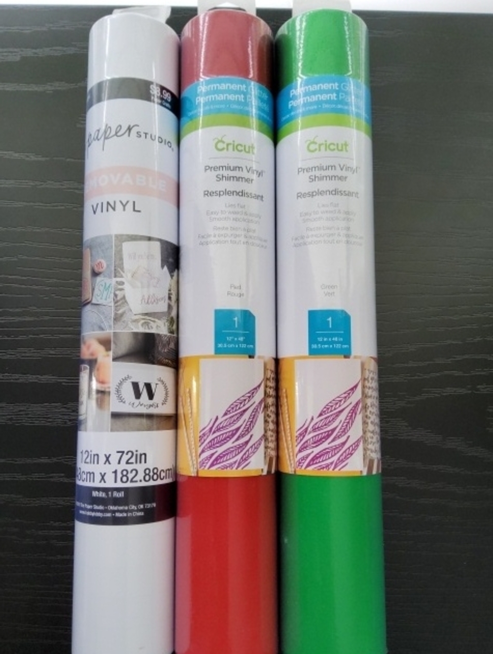 Cricut Premium Shimmer Vinyl Rolls Bundle Lot NIP